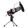 Woxter Mic Studio Micrófono de Condensador Negro con Trípode